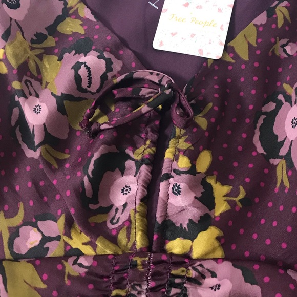 Free People Morning Light Mini Dress-Purple Combo - Picture 8 of 13